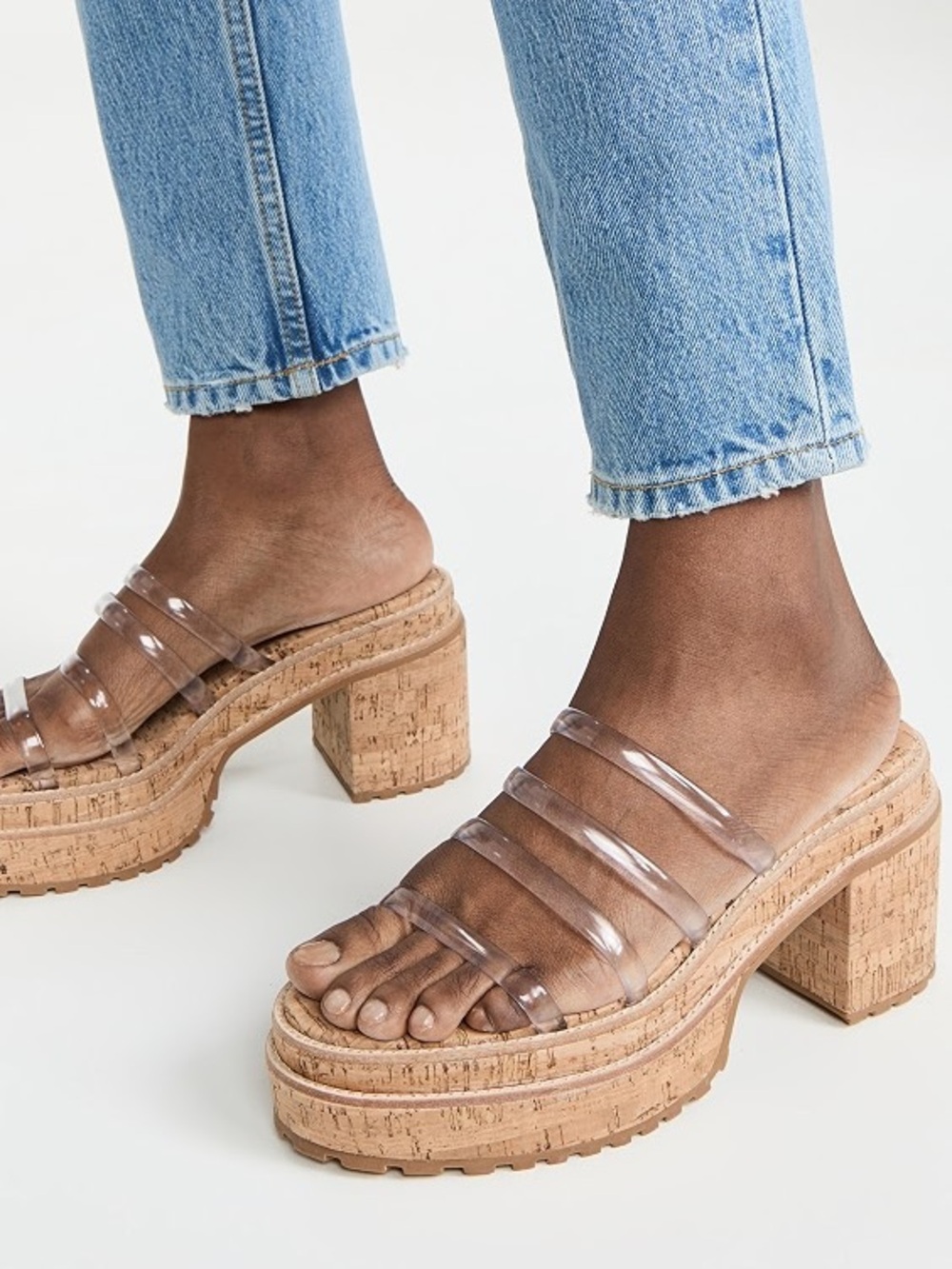 CULT GAIA ❤️🔥 SEV CLEAR PLATFORM SANDAL NWT SIZE 9.5 - Picture 3 of 8